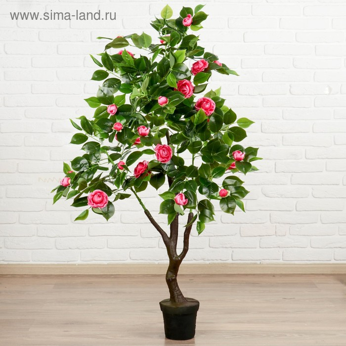 Куст искусственный  Куст искусственный "Роза кустовая" с горшком, 120 см, микс