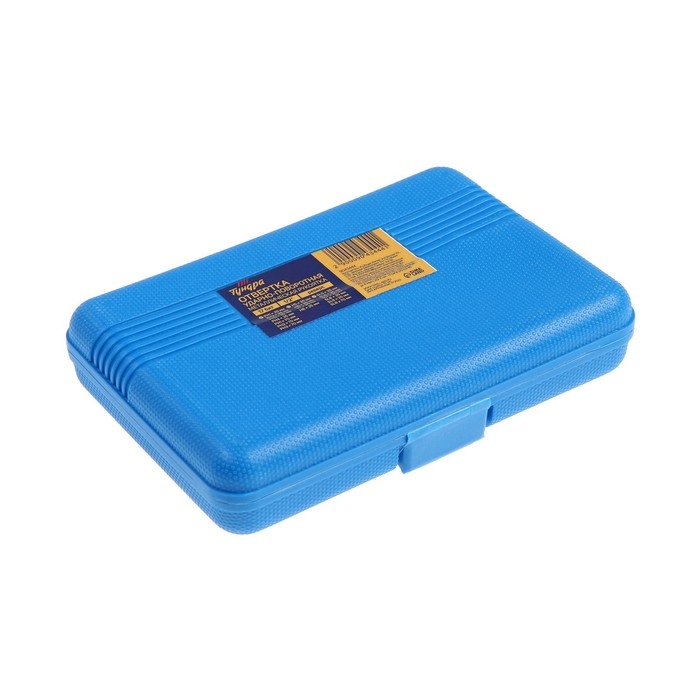 Отвертка ударно-поворотная ТУНДРА 1/2 Отвертка ударно-поворотная ТУНДРА 1/2", с битами 17 шт., реверс, метал. рукоятка, кейс