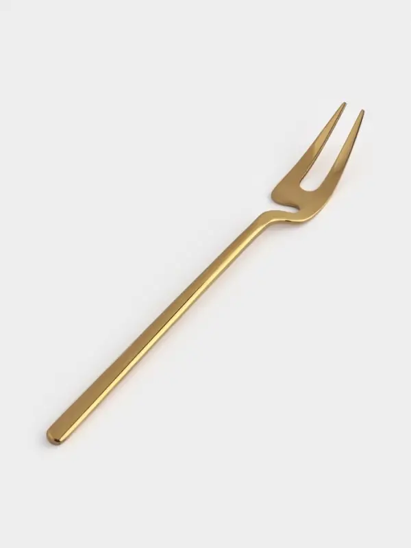 Вилка десертная из нержавеющей стали Magistro Wave, длина 14.7 см, цвет золотой