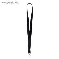 Лента для бейджа, ширина - 20 мм, длина - 90 см с металлическим карабином, черная
