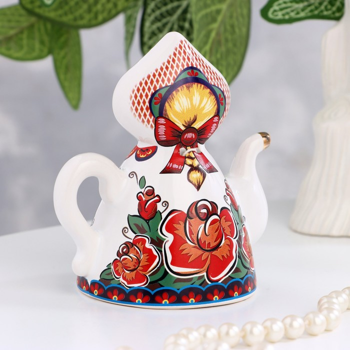 Колокольчик Кукла на чайнике, 10 см, микс Колокольчик Кукла на чайнике, 10 см, микс