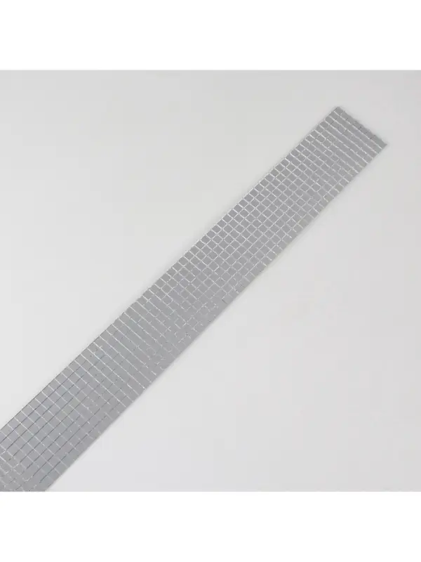 Зеркальная мозаика клеевая, 0.5&times;0.5 см, 8 рядов 4 см, 91&plusmn;2 см, серебряное стекло