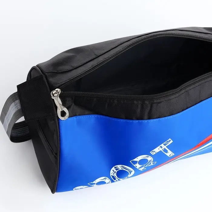 Сумка спортивная Sport, на молнии, боковой сетчатый карман, регулируемый ремень, маленькая, синяя