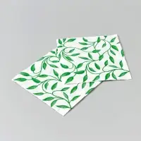 Салфетки бумажные однослойные &laquo;Узоры зеленые&raquo;, 24&times;24, 100 шт.