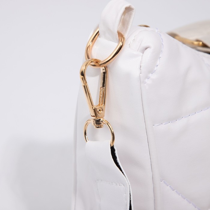 Сумка-багет на молнии, цвет белый Сумка-багет на молнии, цвет белый