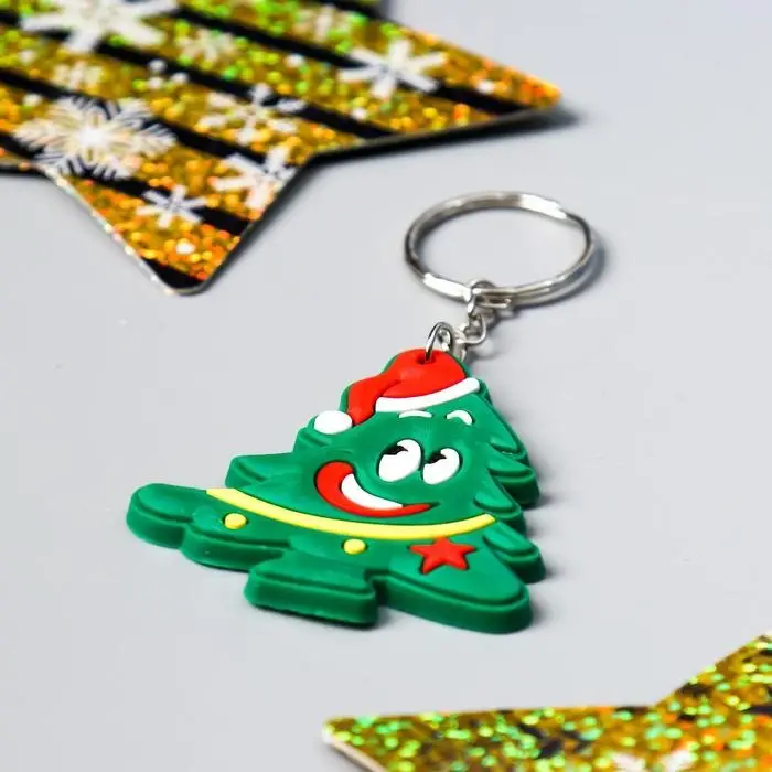 Брелок резина Брелок резина "Новый год" МИКС 5х4,5 см