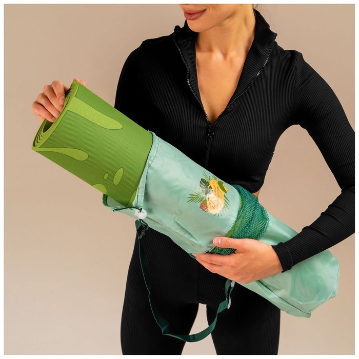 Чехол для йога-коврика Sangh Tropics, цвет зелёный Чехол для йога-коврика Sangh Tropics, цвет зелёный