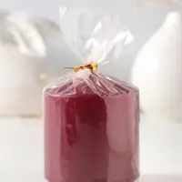 Свеча - цилиндр 6&times;6.5 см, бордовый