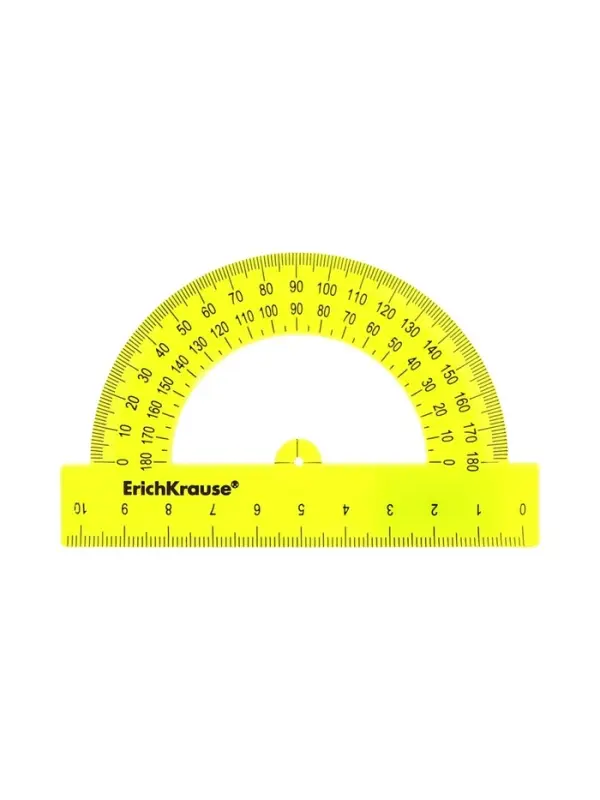 Транспортир 10см 180°, ErichKrause Транспортир 10см 180°, ErichKrause "Neon Solid", пластик, непрозрачный, коробка-дисплей, МИКС