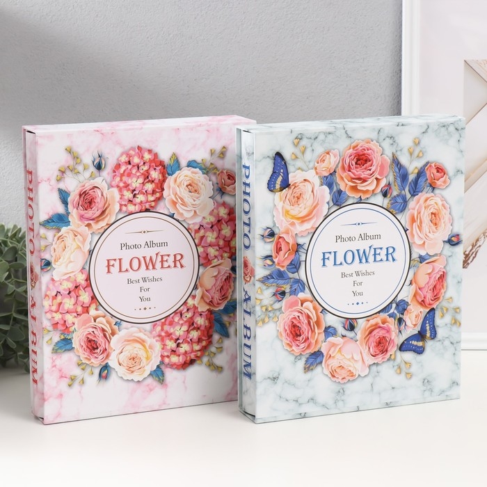 Фотоальбом на 200 фото 13х18 см "Цветочный венок" МИКС 29,5х23,5х5,2 см