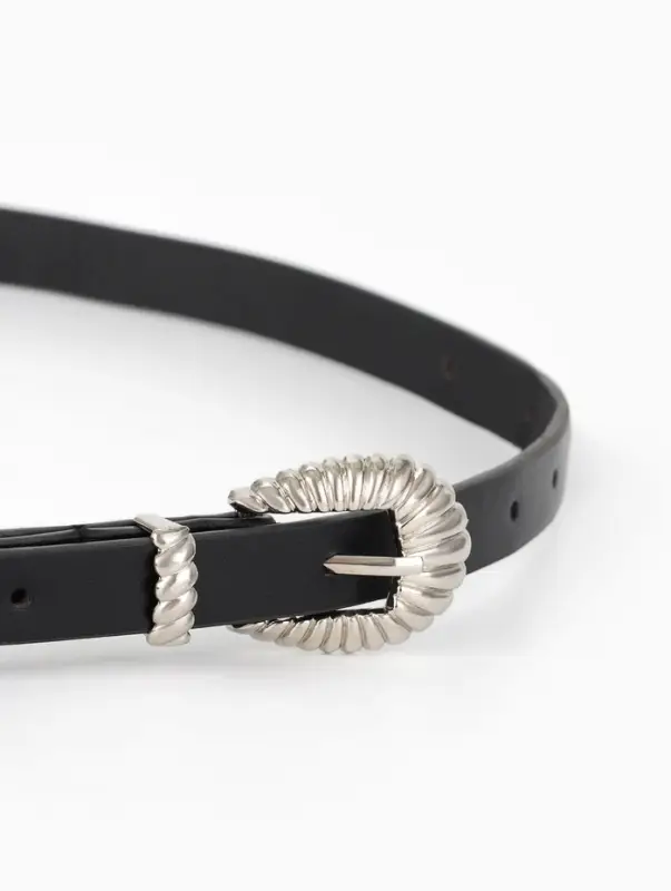 Ремень женский, без винта, 1.5&times;110 см, 1 прокол, пряжка серебро, чёрный