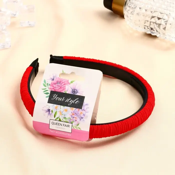 Ободок для волос «Космея», текстура полоски, 1.5 см, МИКС Ободок для волос «Космея», текстура полоски, 1.5 см, МИКС