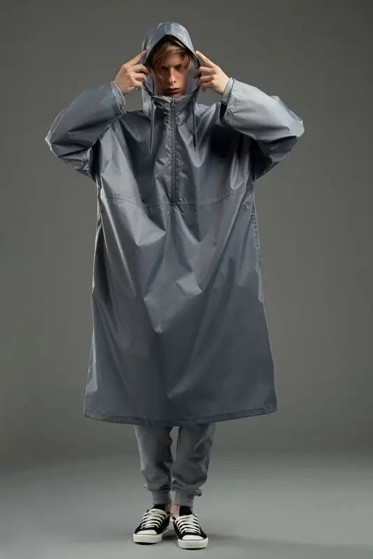 Дождевик-анорак R1, серый, размер XS/S Дождевик-анорак R1, серый, размер XS/S