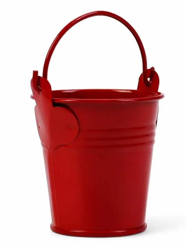 Декоративное кашпо для цветов &laquo;Ведёрко Томми&raquo;, 6&times;6 см, металл, красное