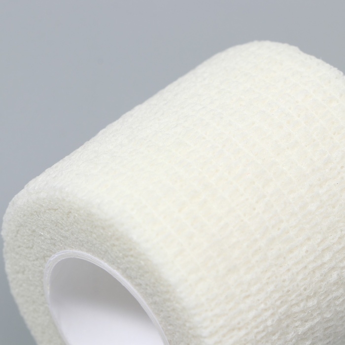 Бинт самофиксирующийся разрывной «Groomroom»‎, 5 см х 4,5 м, белый