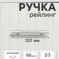 Ручка-рейлинг CAPPIO PIMPLY, d=12 мм, м/о 96 мм, цвет матовый хром