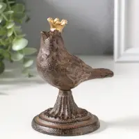 Сувенир чугун "Птица в короне" патина 11х8х13 см