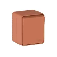 AtlasDesign PROFI IP54 О/У 1-клавишный ПЕРЕКЛЮЧАТЕЛЬ 10 АХ, ТЕРРАКОТОВЫЙ