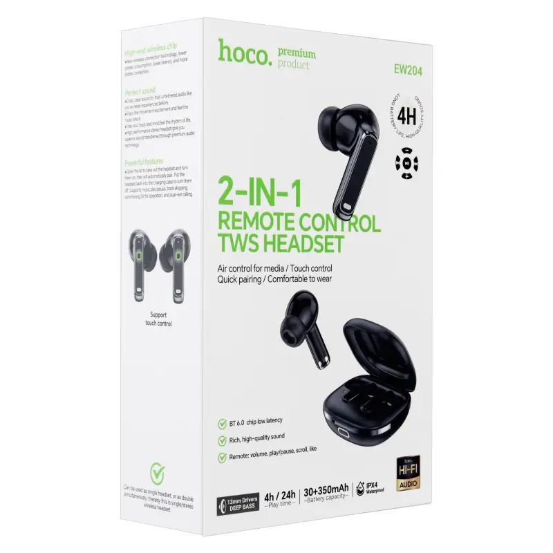 Гарнитура Bluetooth EW204 HOCO Черная