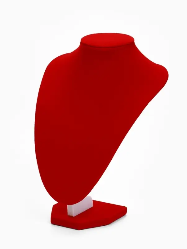 Бюст для украшений QF, 17.5&times;13&times;25 см, h=25 см, красный