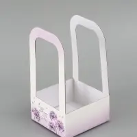 Коробка - переноска для цветов &laquo;Только для тебя&raquo;, 12 &times; 12 &times; 22 см