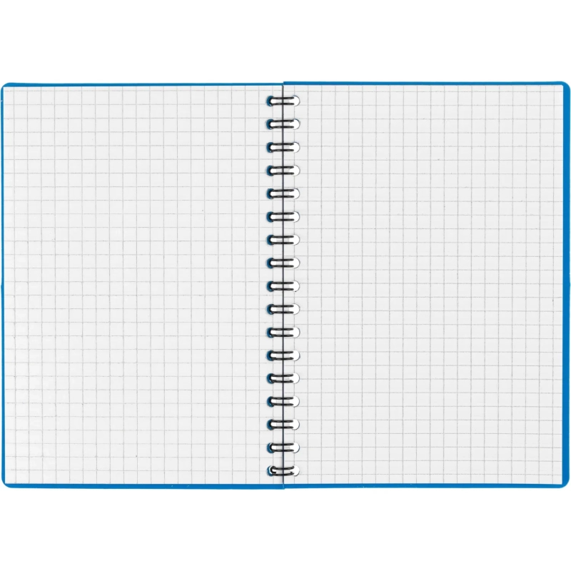 Блокнот А6,60л,гребень слева,обл.пластик,клетка, Attache Plastic, синий