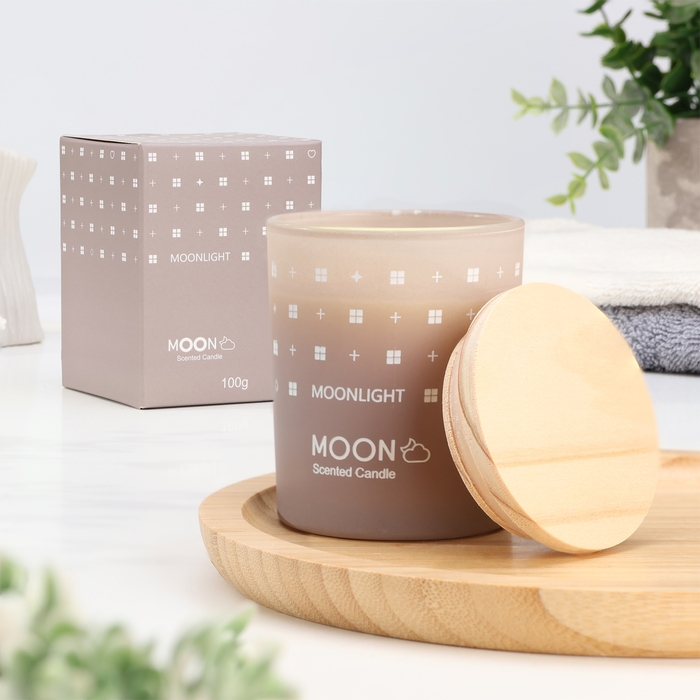 Свеча ароматическая в стакане  Свеча ароматическая в стакане "Moon", лес, малая