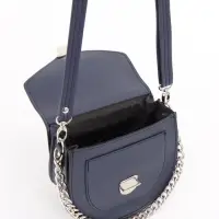 Сумка женская мессенджер TEXTURA на клапане, 17&times;10&times;18 см, синяя