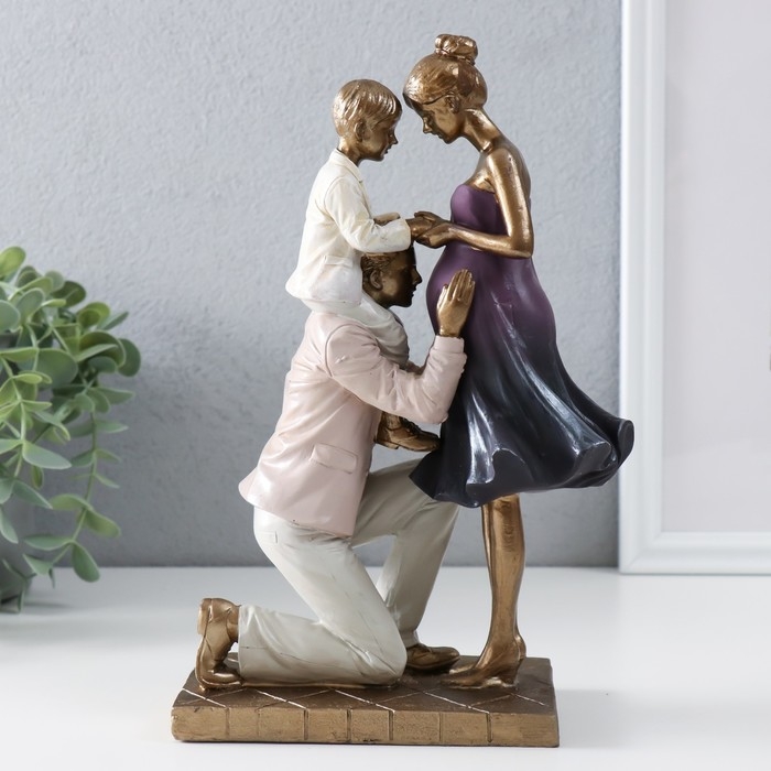 Сувенир полистоун Сувенир полистоун "В нашей семье скоро прибавление" бронза 16х8х24,5 см