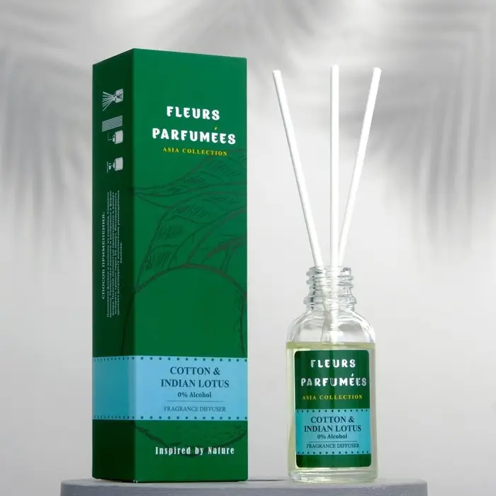 Диффузор ароматический "Fleurs", 30 мл, COTTON & INDIAN LOTUS