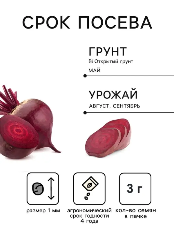 Семена Свекла столовая &laquo;Красный шар&raquo;, 2 г, &laquo;АЭЛИТА&raquo;