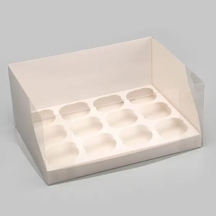 Коробка для 12 капкейков белая, 31&times;24&times;14 см