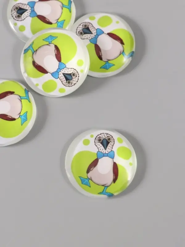 Кабошон стекло для творчества Кабошон стекло для творчества "Круг. Олуша" 3х3 см