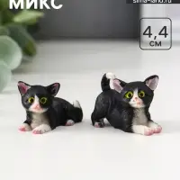 Фигурка полистоун &laquo;Чёрно-белый котёнок&raquo;, 2.2&times;3&times;4.4 см, МИКС