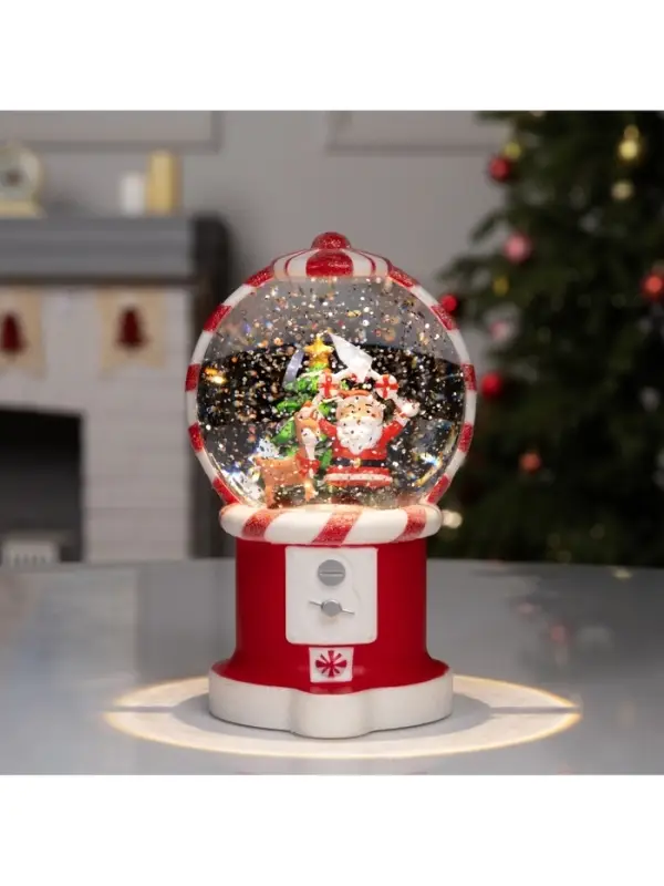 Светодиодная фигура &laquo;Новогодняя карамель&raquo;, 19.8&times;11.1&times;11.8 см, музыка, от батареек ААх3, USB, свечение тёплое белое