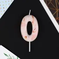 Свеча для торта, цифра «0», 5,5 х 8 см