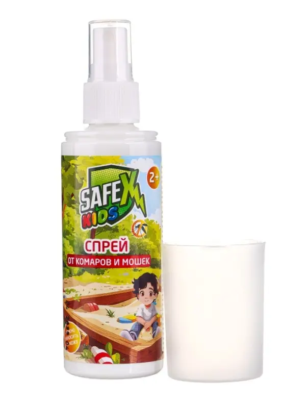 Спрей от комаров и мошек Safex KIDS, 100 мл 2 штуки