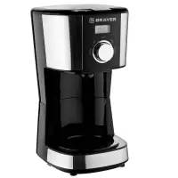 Кофеварка BRAYER 1122BR, 900 Вт, 1.5 л, таймер, капельная, LCD-дисплей
