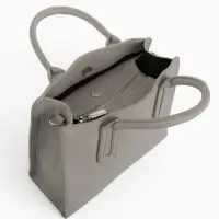 Сумка женская тоут TEXTURA на молнии, 29&times;10&times;25 см, однотонная, серая