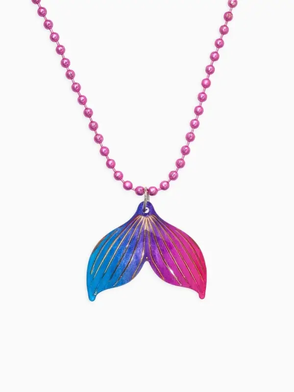 Набор детских украшений &laquo;Выбражулька. Хвост русалки&raquo;, 2 предмета: кулон, пусеты, разноцветный