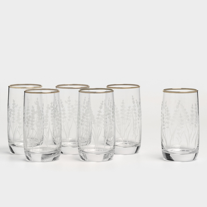 Набор стеклянных бокалов «Лаванда», 330 мл, 6 шт Набор стеклянных бокалов «Лаванда», 330 мл, 6 шт
