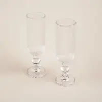 Бокалы для шампанского SL Home &laquo;Модерн&raquo;, 150 мл, 5.5&times;18.5 см, набор 2 шт., стекло, прозрачные