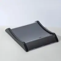 Монетница двухкомпонентная, с местом для рекламной вставки, 16.3&times;19.3&times;2.5 см, чёрная
