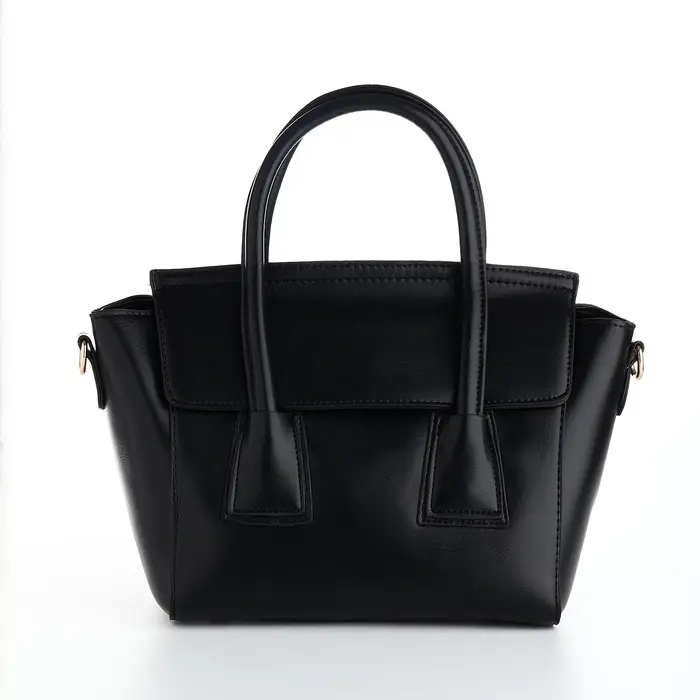 Сумка женская мессенджер на магните, 35&times;15&times;23 см, чёрная