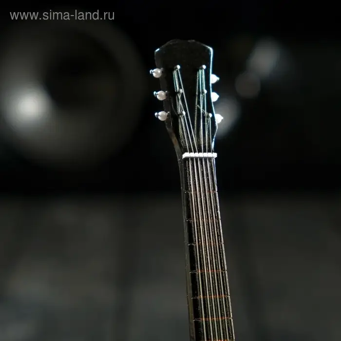 Гитара сувенирная  Гитара сувенирная "Gibson Acustic" черная, на подставке 24х8х2 см