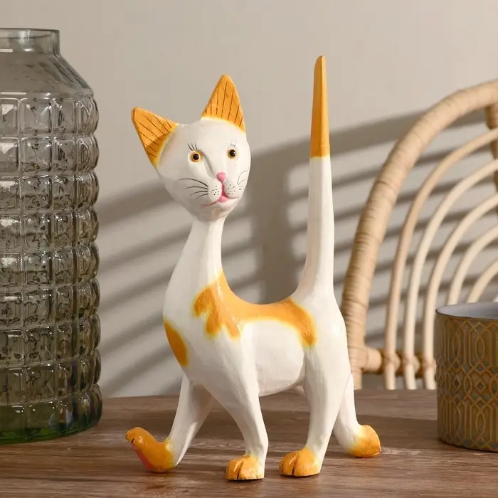 Сувенир дерево Сувенир дерево "Кошечка" с оранжевым 17х27х7 см