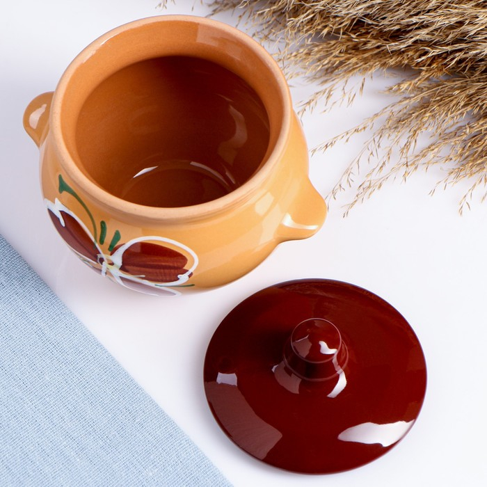 Набор горшков №5 с ручками 4х0,5л, МИКС