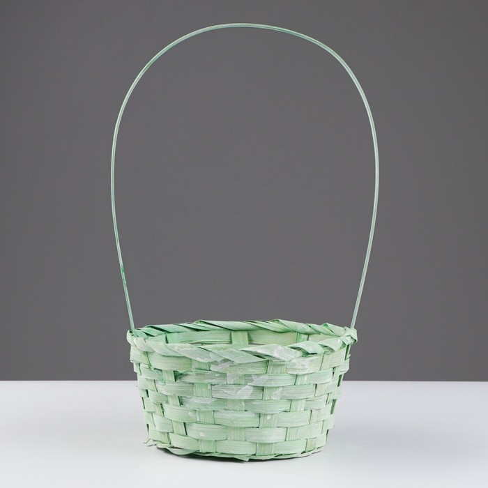 Корзина плетеная 19х9/32 см, светло-зеленый, бамбук Корзина плетеная 19х9/32 см, светло-зеленый, бамбук