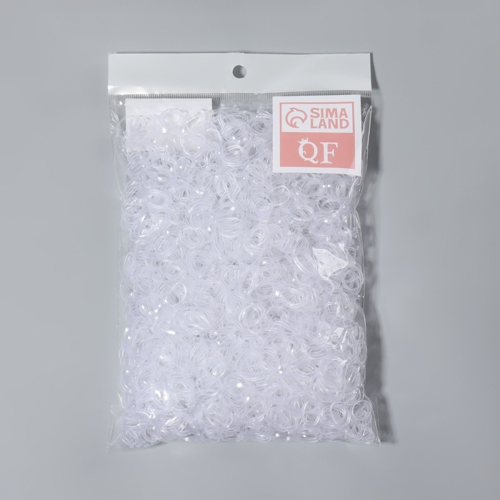 Силиконовые резинки для волос, набор, d = 1,3 см, 100 гр, цвет прозрачный Силиконовые резинки для волос, набор, d = 1,3 см, 100 гр, цвет прозрачный