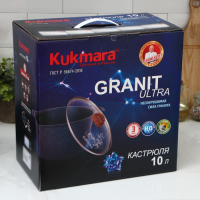 Кастрюля Granit ultra, 10 л, d=32.5 см, h=25.5 см, антипригарное покрытие, цвет коричневый